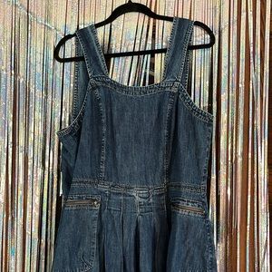 1X / 16W sleeveless denim wrap dress